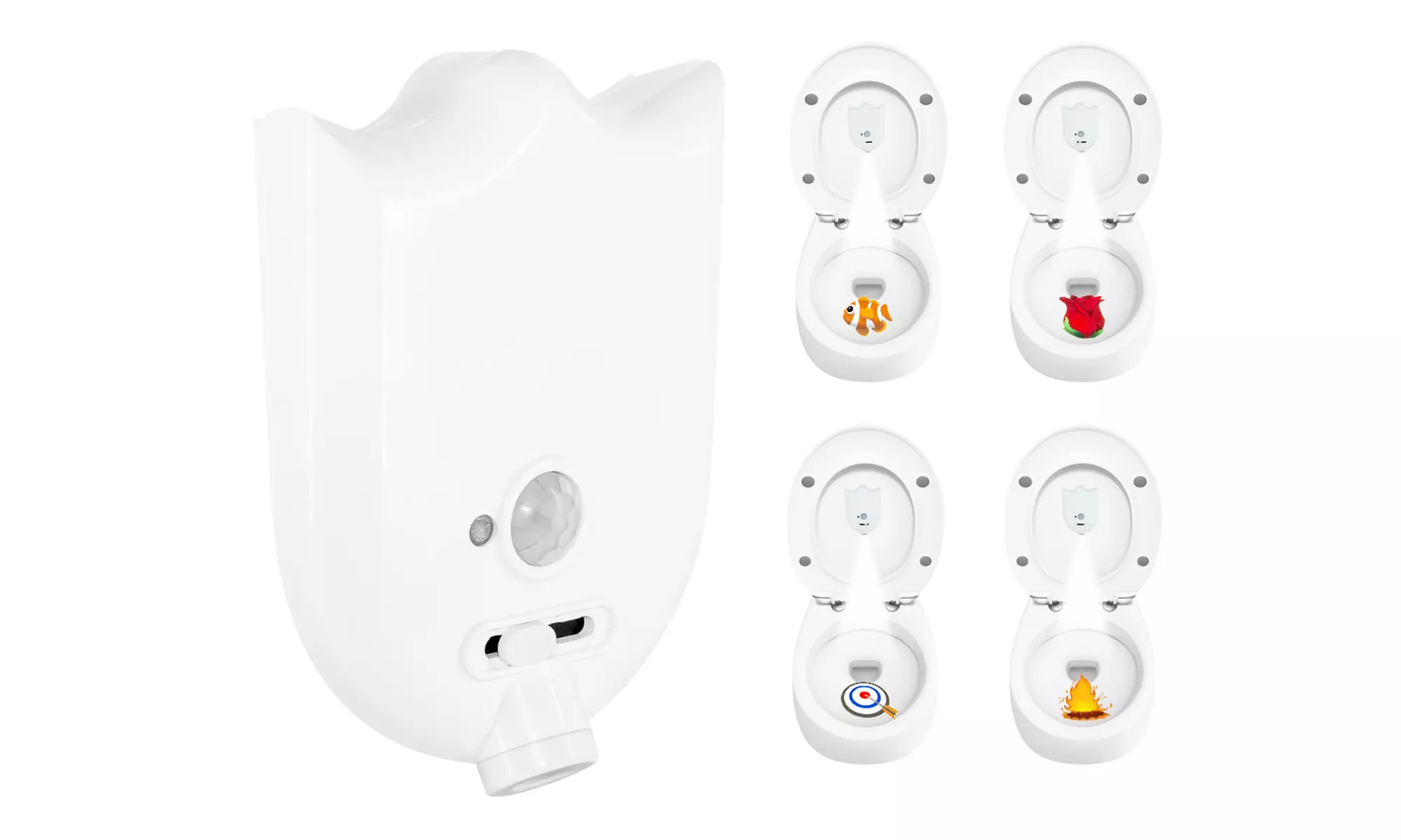Toilet Night Light Projector Motion Activated Fun Pictures LED Sensor Nightlight