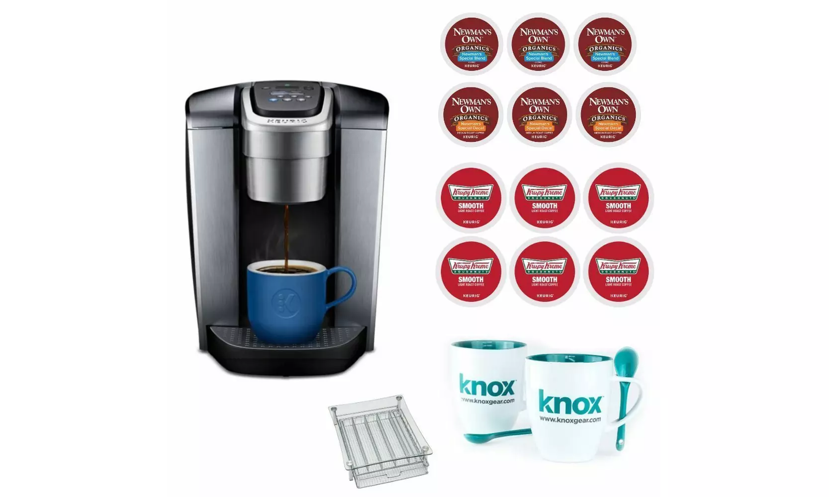 Keurig K-Elite Single Serve Coffee Maker (Brushed Slate) with K-Cups Bundle - Primary Image
