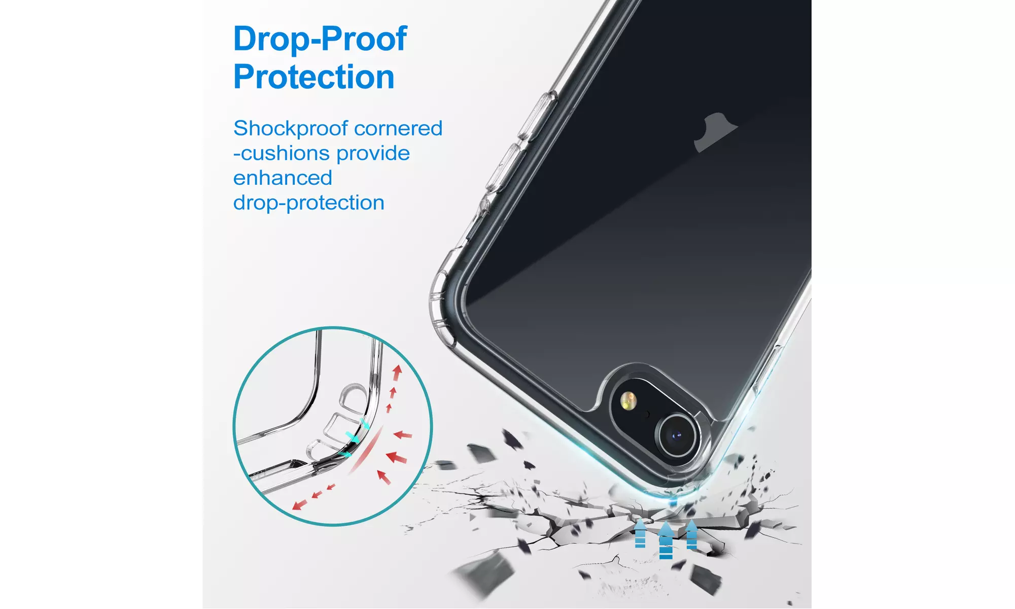 3-Way Metal Kickstand Case for Apple iPhone SE 3/2, iPhone 8/7, Bumper Cover