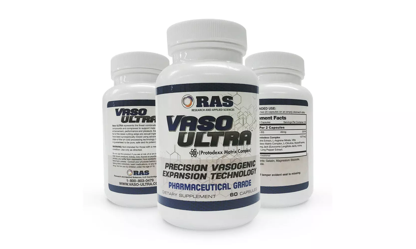 New Health Vaso Ultra Male Enhancement Supplement 100% Authentic 1 Bottle - Primary Image