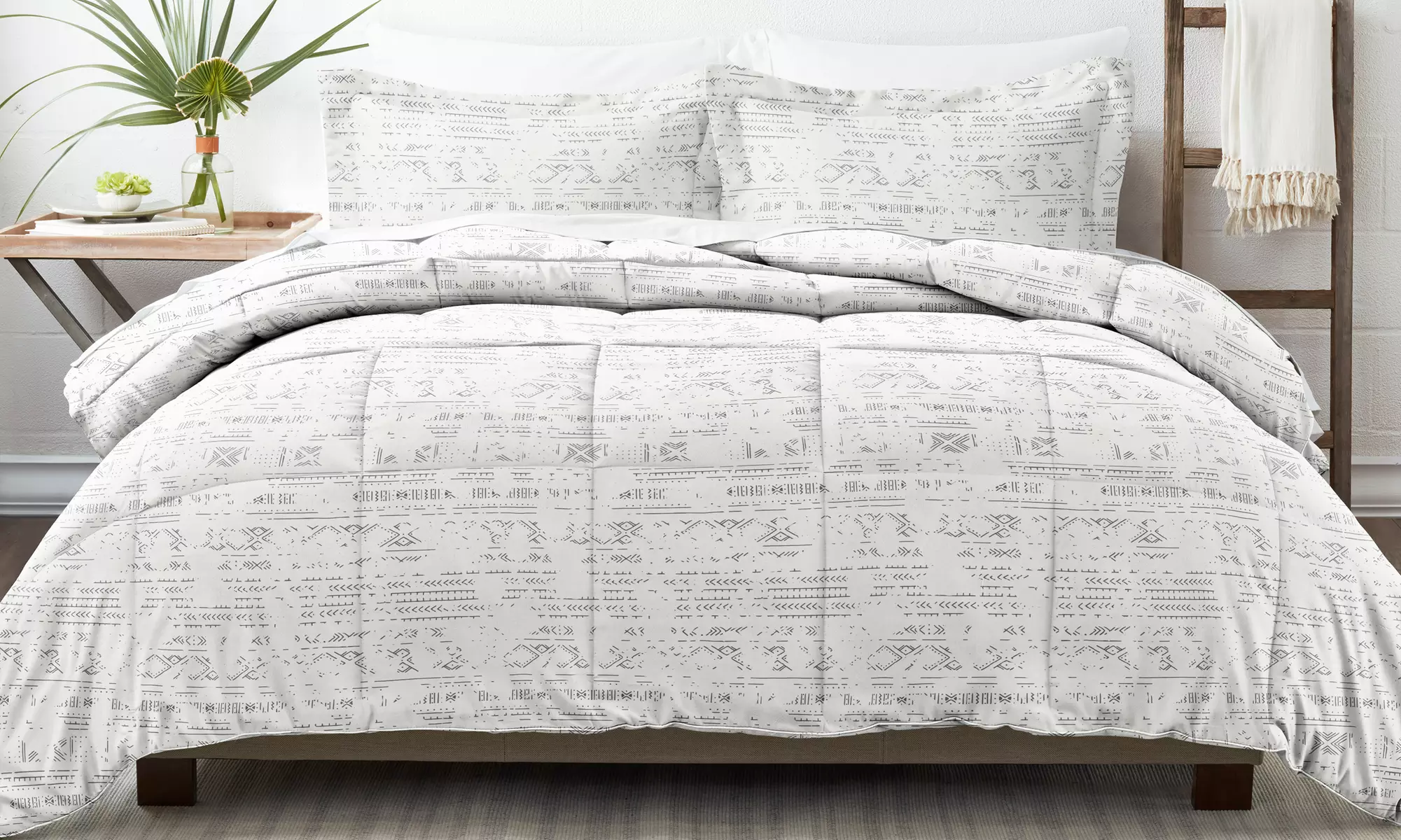 Reversible Comforter Set with Shams - Lightweight, 100% Hypoallergenic