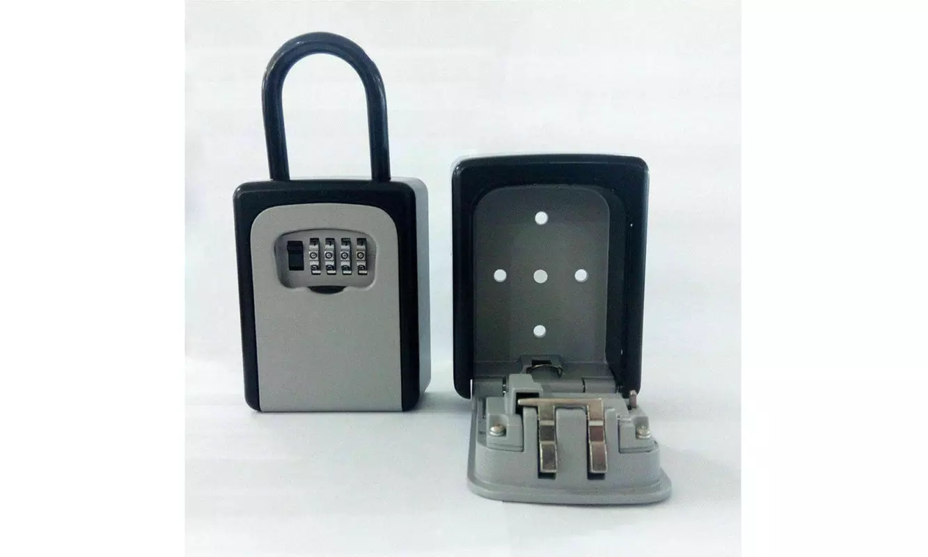 4 Digit Lockbox Key Lock Box for Realtor Real Estate Safe Hook Organizer Storage - Primary Image