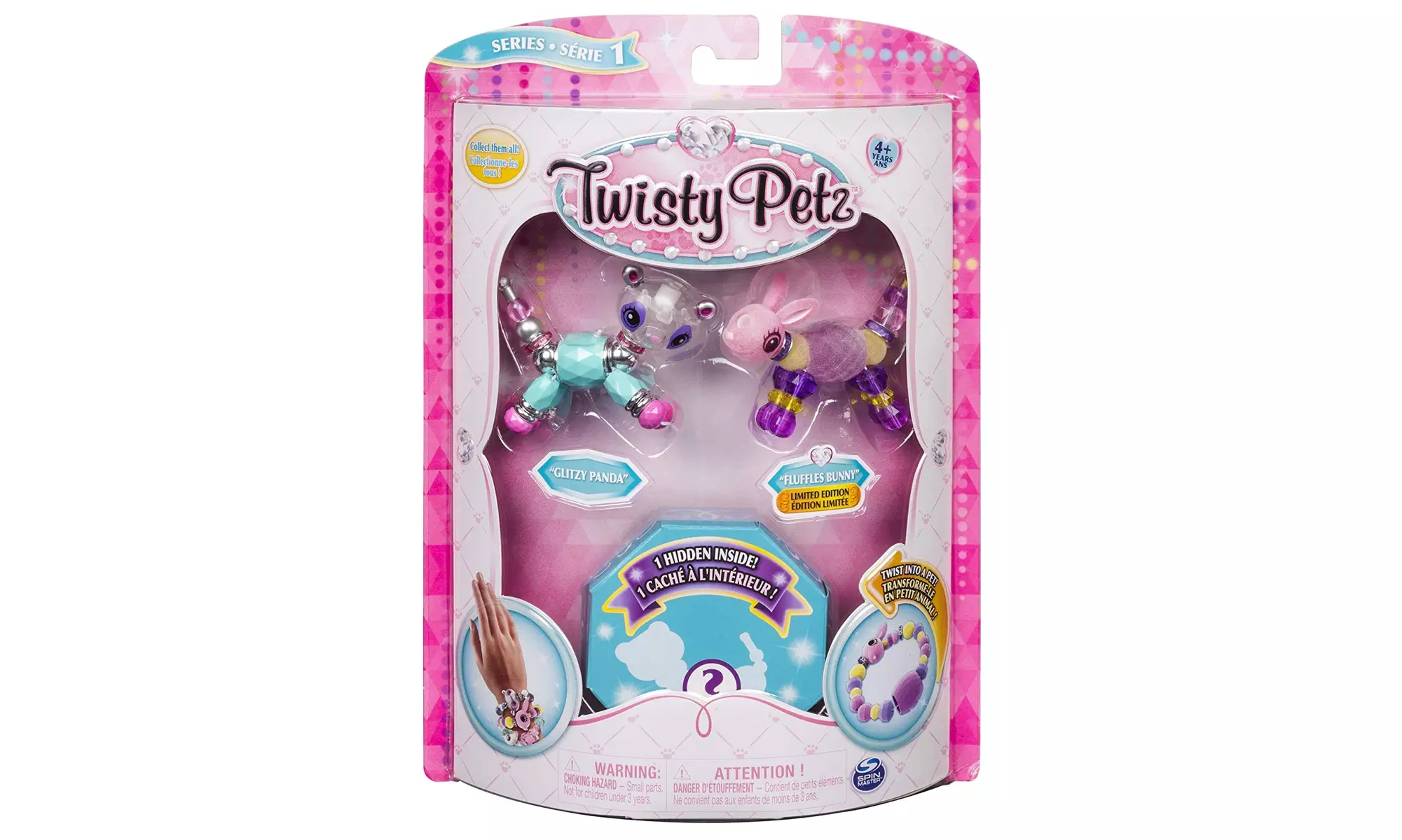 Twisty Petz 3-Pack Glitzy Panda, Fluffles Bunny and Surprise Bracelet - Primary Image