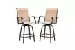 LOKATSE HOME 2 Piece Swivel Bar Stools Outdoor High Patio Chairs  - Second Medium