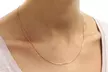 Italian 14k Rose Gold plated Solid Sterling Silver Box Chain - Second Medium