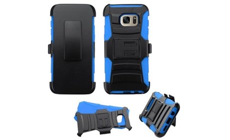 Insten Hard Dual Layer Silicone Case with Holster For Samsung...