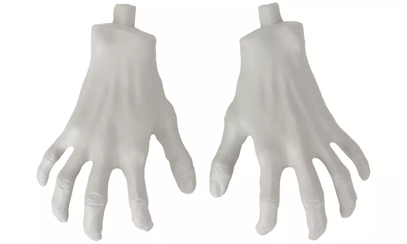 Realistic Life Size Skeleton Hands Plastic Fake Hands Zombie Party Props - Second Medium
