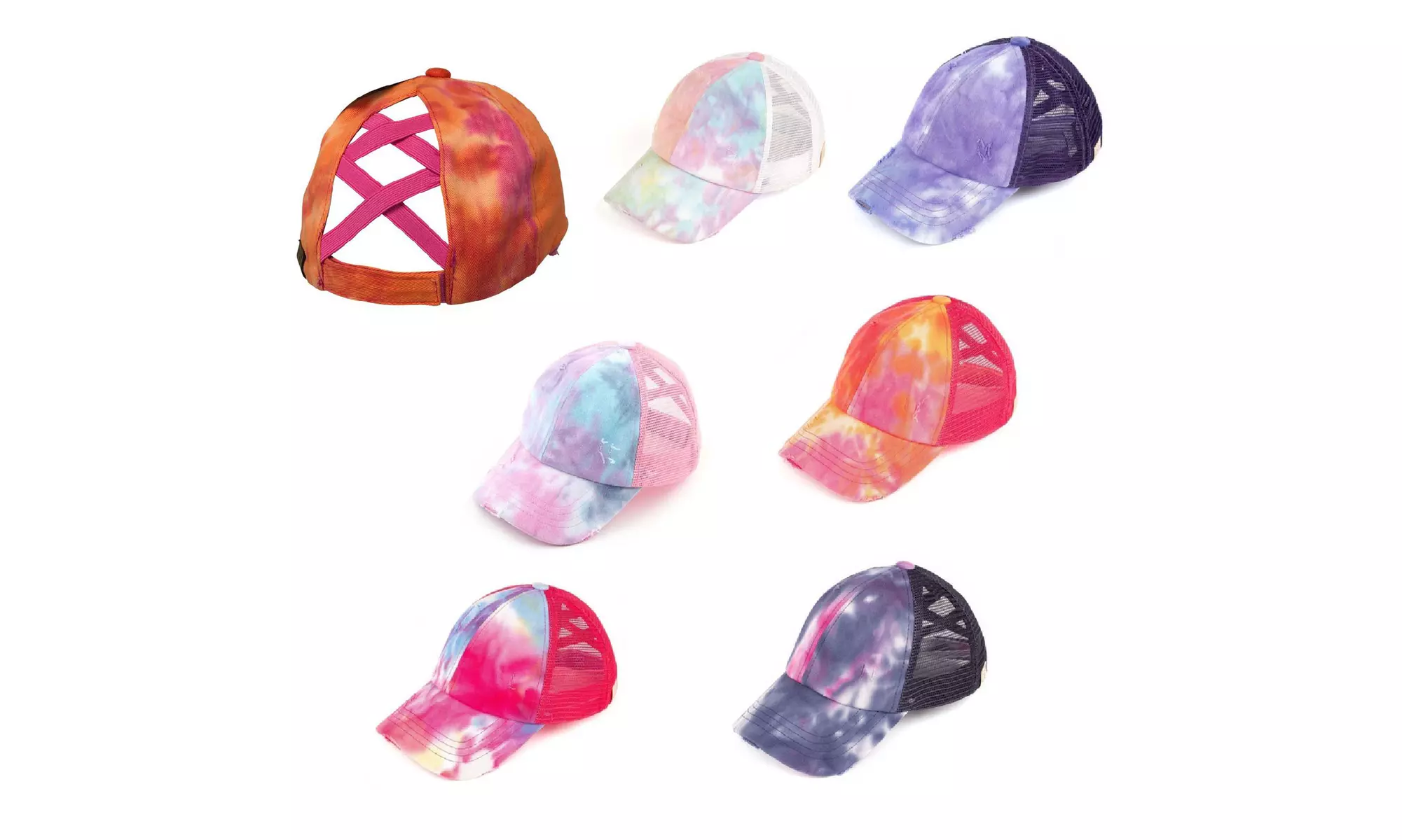 C.C Kids Tie-Dye Criss Cross Pony Cap - Primary Image
