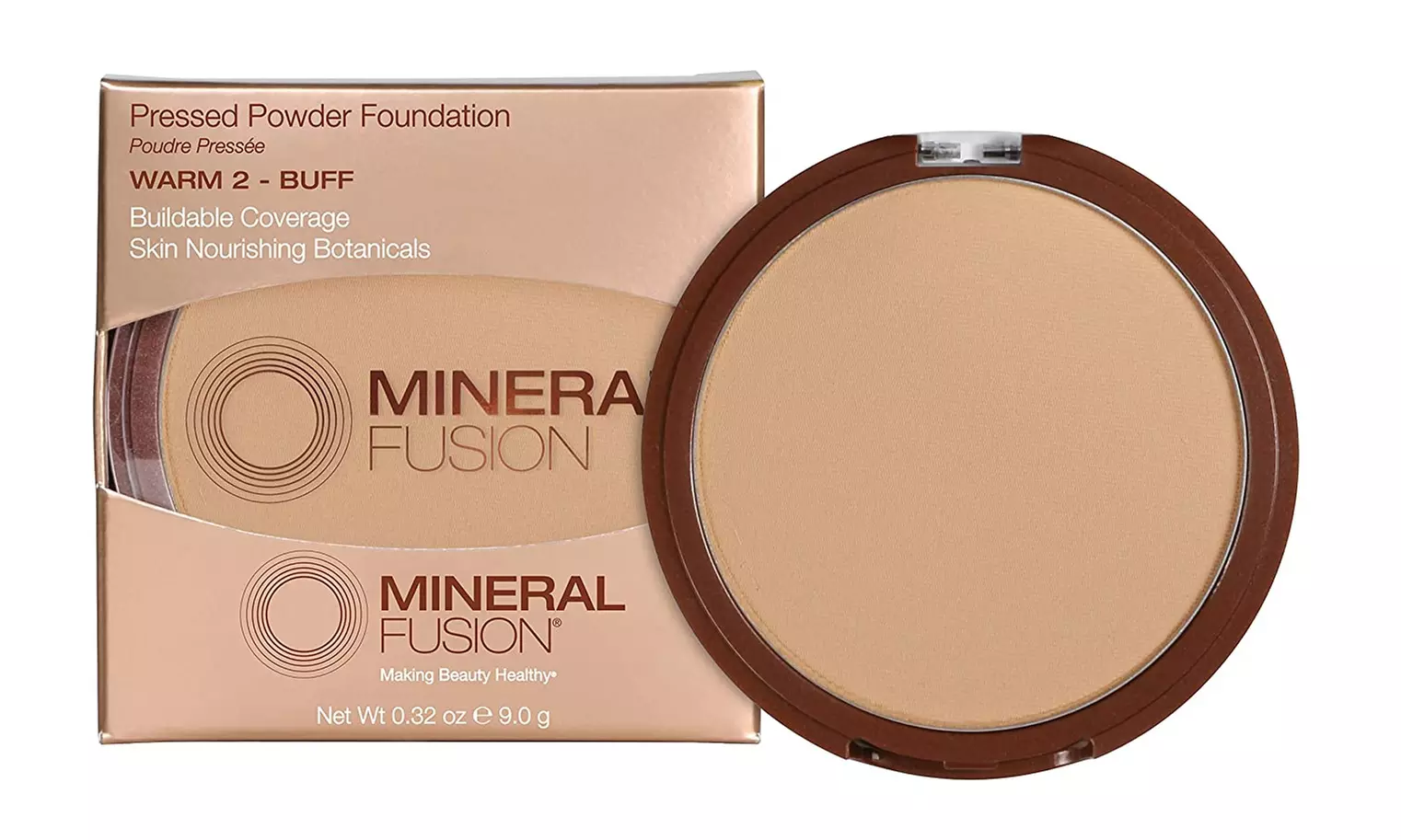 Mineral Fusion Pressed Powder Foundation, Warm 2 0.32 Oz / 9 g - Primary Image