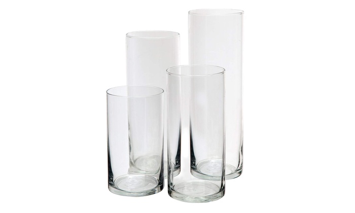 Glass Cylinder Vases Set Of 3 Decorative Centerpieces For Home Or