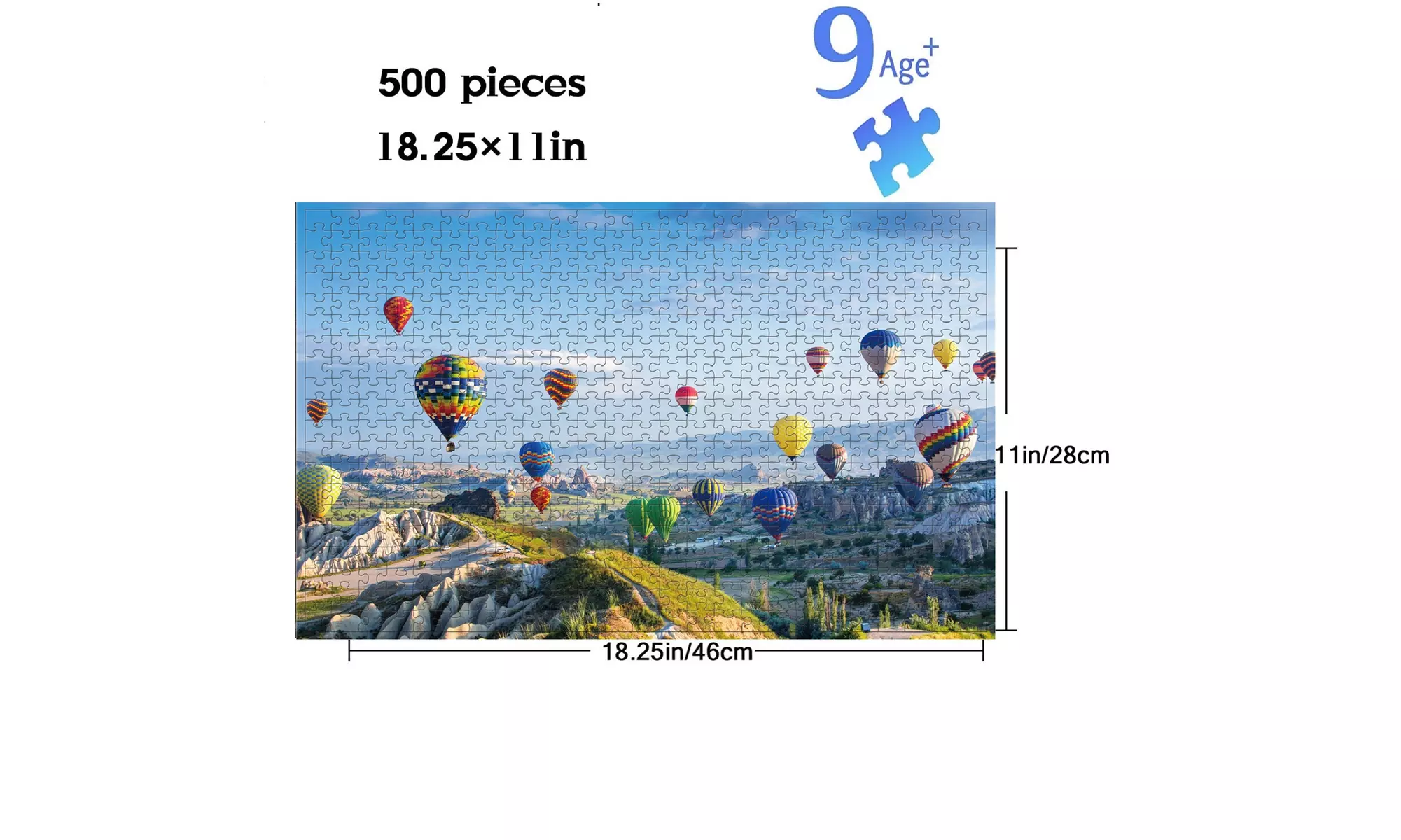 500 Piece Jigsaw Puzzle For Adult & Kid - Hot Air Balloon Cappadocia Turkey - Second Medium