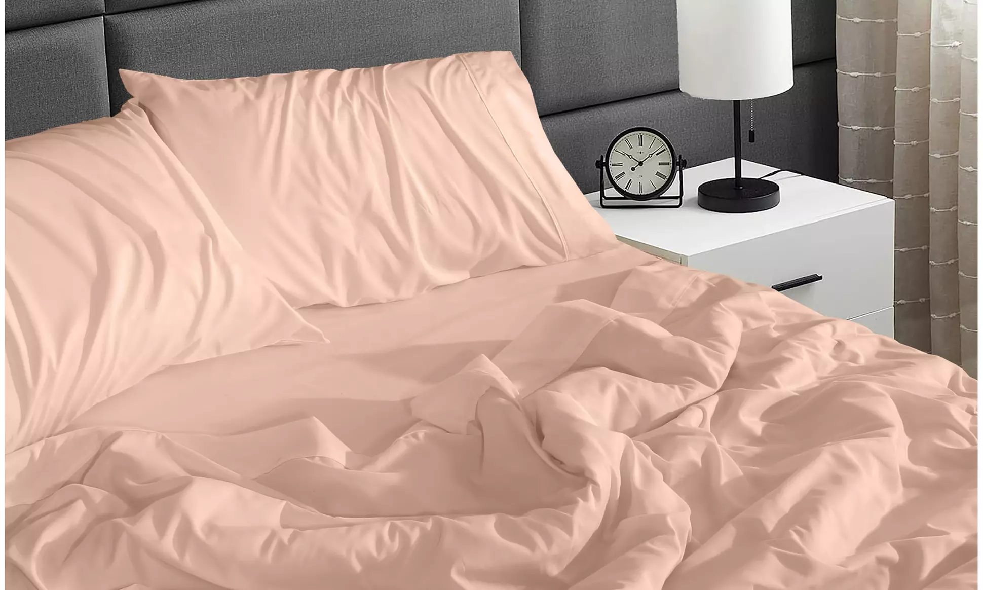 Ruvanti 1800 Series 4 Piece Microfiber Bed Sheet Set Soft Deep Pocket Sheet