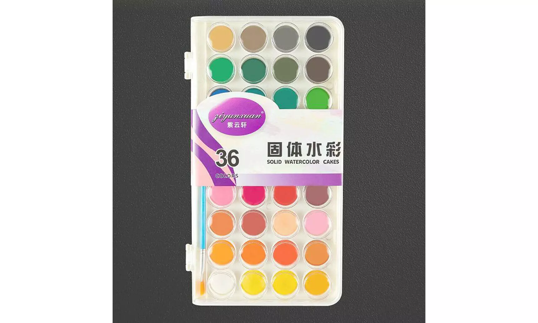 36 Color Fundamental Watercolor Pan Artist Set and/or 10 Paint Brushes