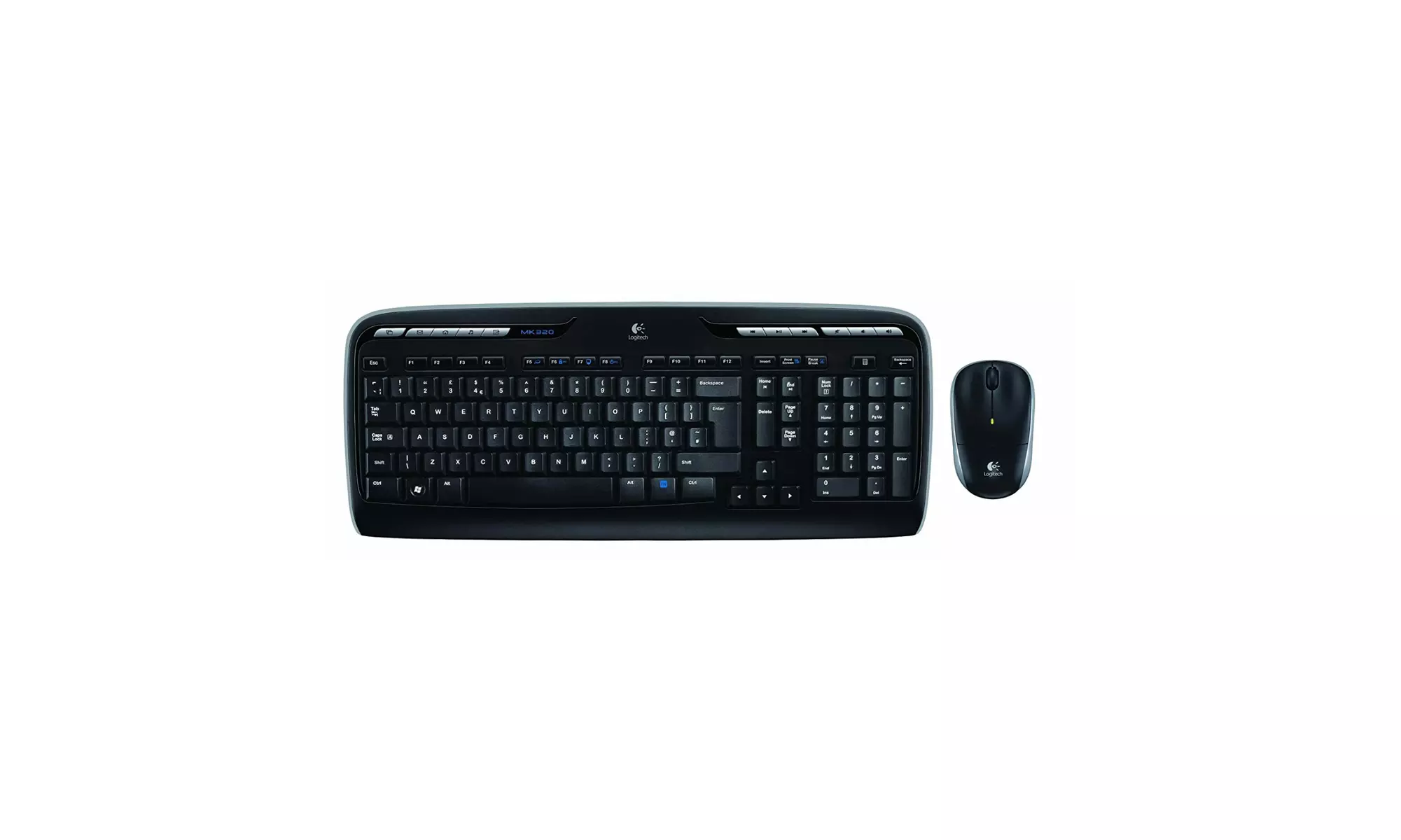Logitech MK320 Wireless Keyboard and Mouse Combo (Black) - Primary Image