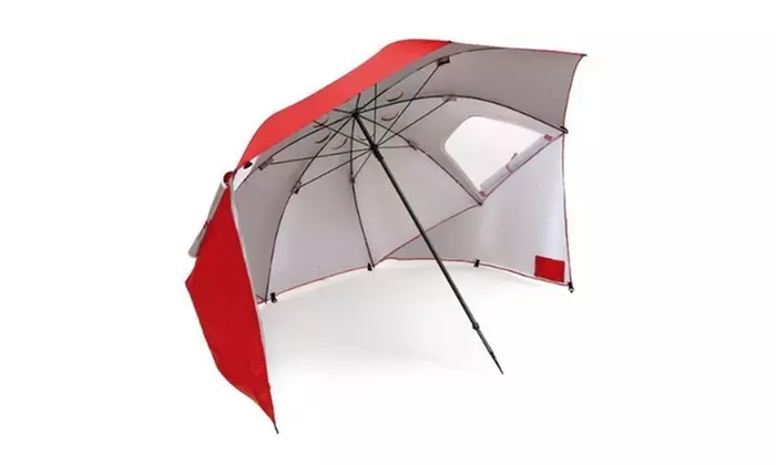 Sport-Brella Portable All-Weather and Sun Umbrella. 8-Foot Canopy. Red - Primary Image