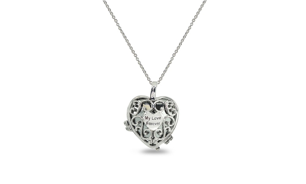 Vitrail Light Swirl "My Love Forever" Heart Necklace made with European Crystal