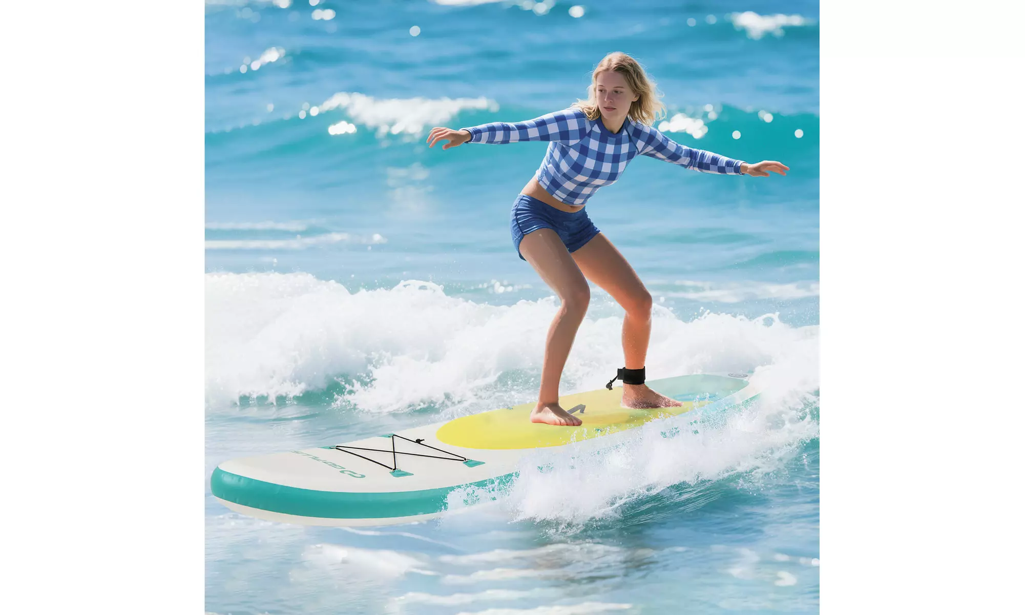 Goplus 11' Inflatable Stand Up Paddle Board whth Accessories Paddle Hand Pump