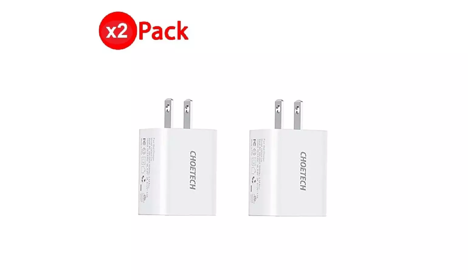 Apple-Certified 6.6 ft Lightning to USB Cable with Wall Charger (1,2, or 5-Pack)