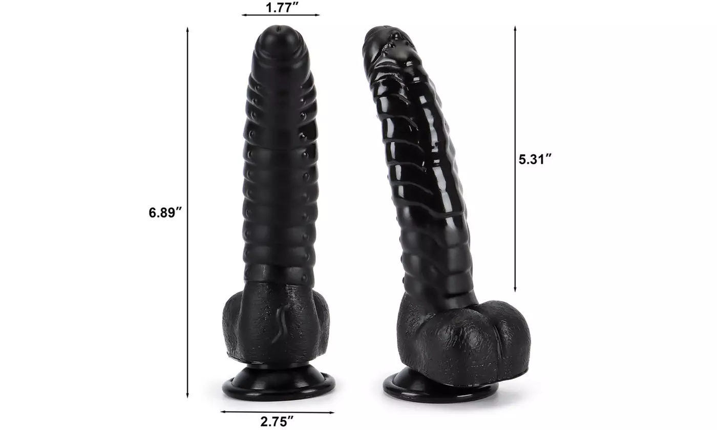 Sex Toy Realistic Dildo Beginner Black Dragon Non-Vibrating - Second Medium