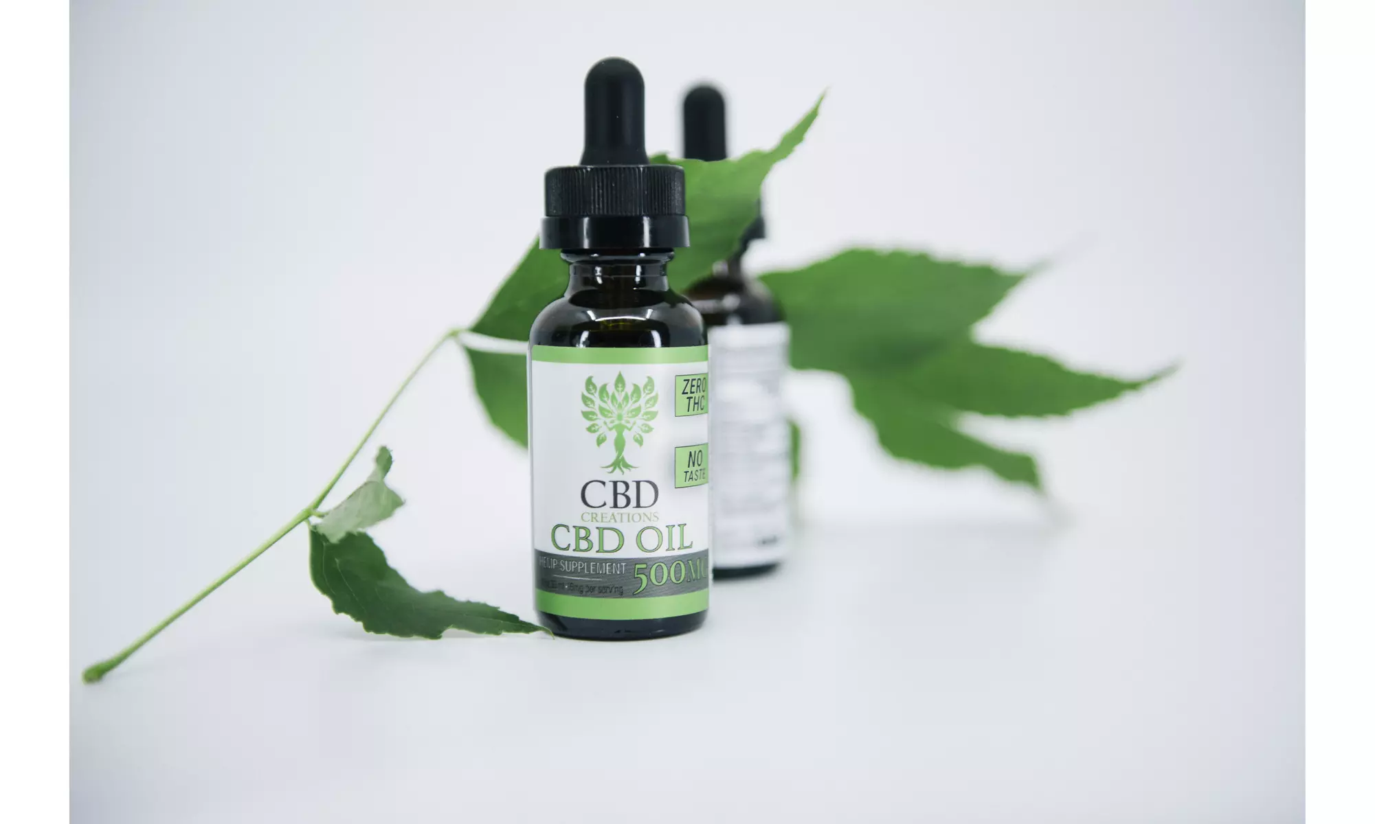 CBD Hemp Oil Tincture with Coconut Oil from CBD Creations 1000mg (2-Pack)  - Primary Image