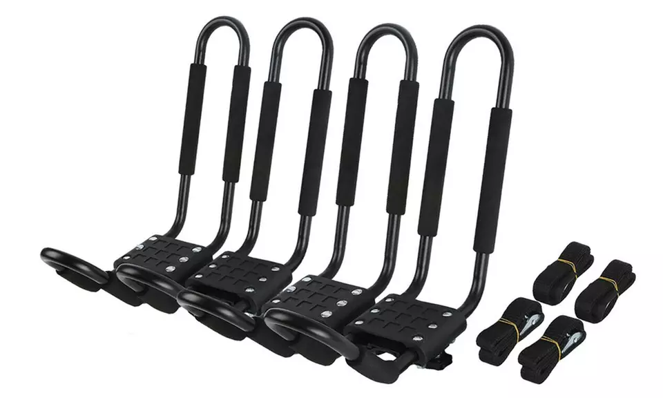 2 Pairs J-Bar Kayak Boat Car Rack Roof Mount - Second Medium