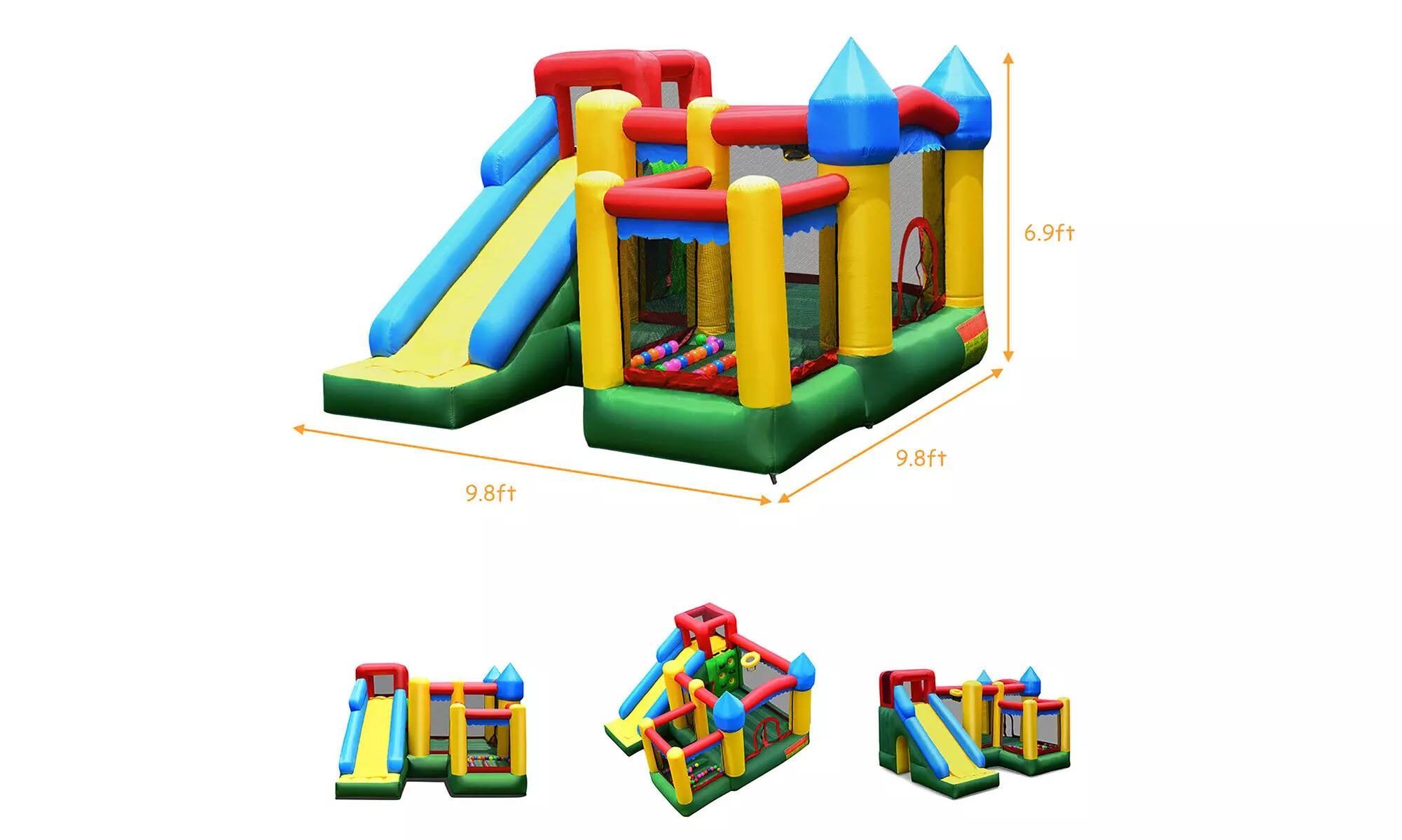 Costway Mighty Inflatable Bounce House Castle Jumper Moonwalk Bouncer