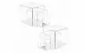 2 Sets Acrylic Riser Display Shelf Set Clear Stands Multi Use 3 Sizes