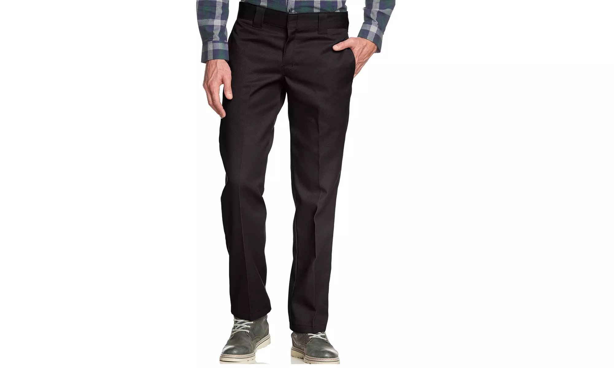 Dickies WP873BK 29 30 Mens Slim Straight Work Pant, Black 29 - 30 - Primary Image