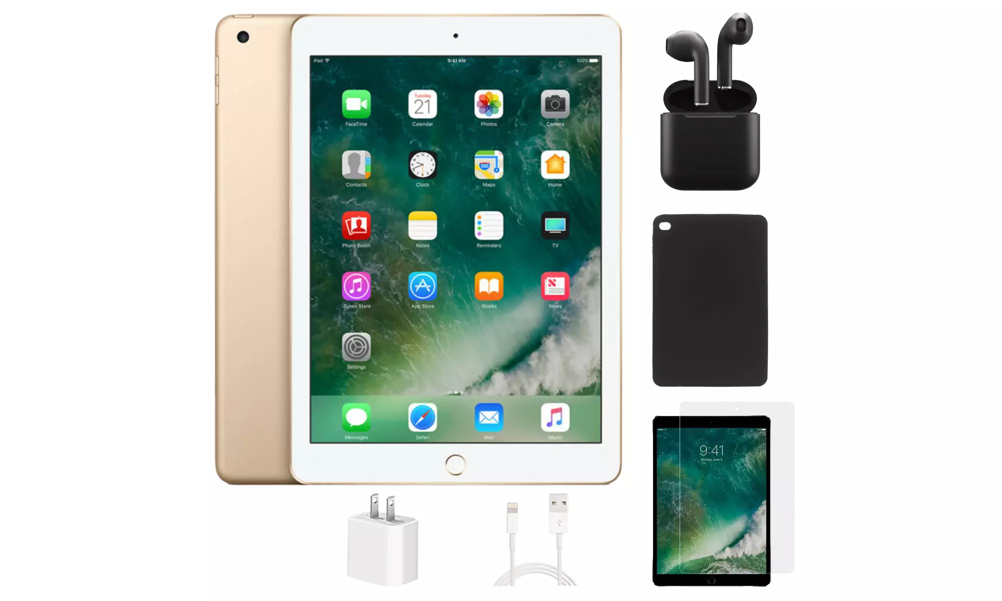 Refurbished Apple iPad 6 Wi-Fi Unlocked 32GB 128GB Bundle - Second Medium