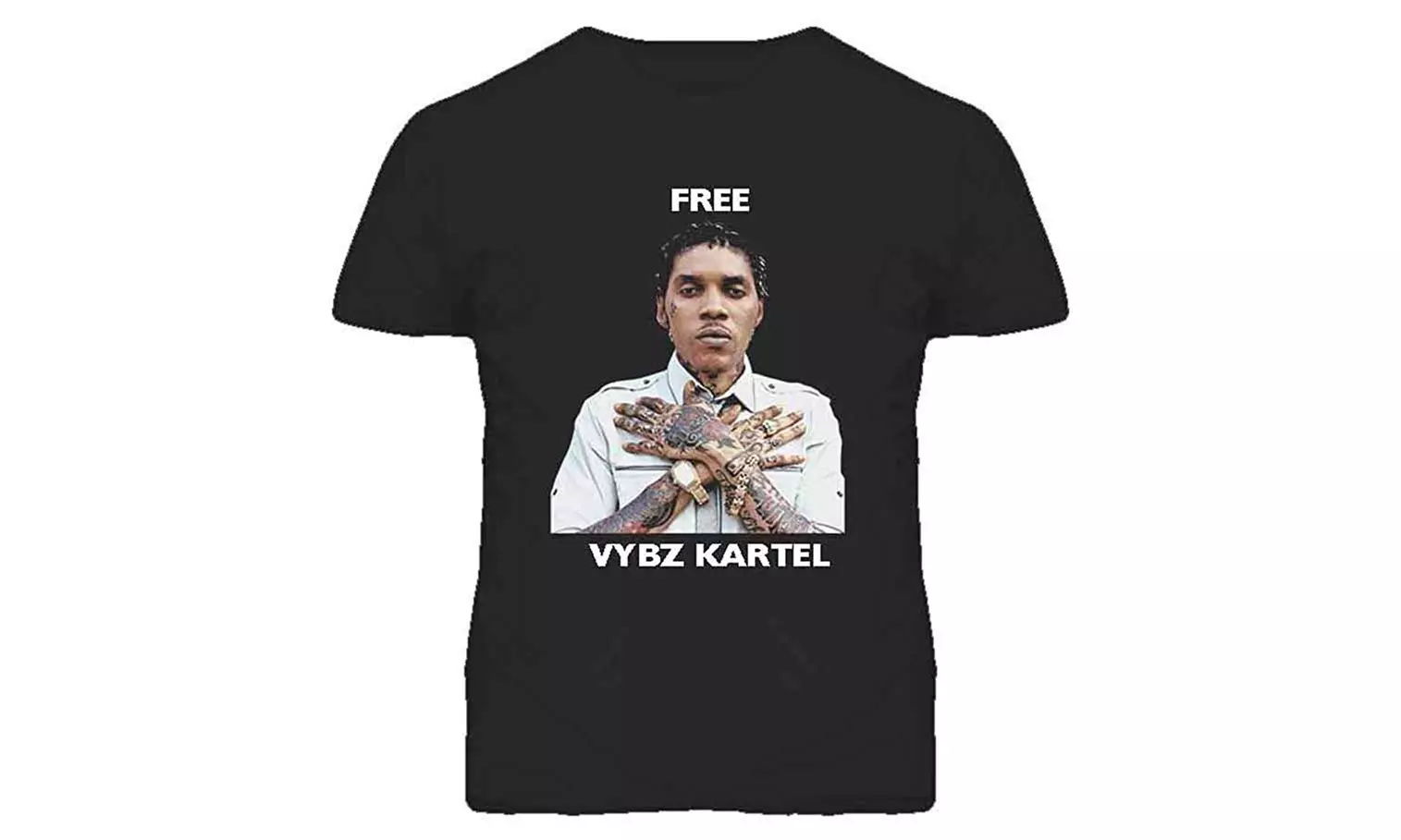 Tshirt Bandits Men's Free Vybz Kartel Gaza T-Shirt - Primary Image
