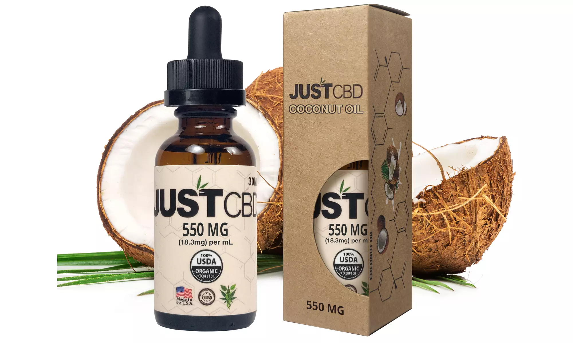 JustCBD Coconut Oil CBD Tincture - Second Medium