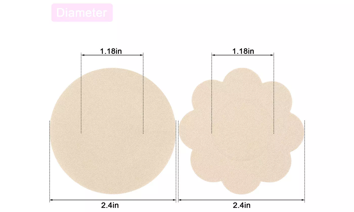 10 Pack Women's Reusable Adhesive Silicone Bra Pasties