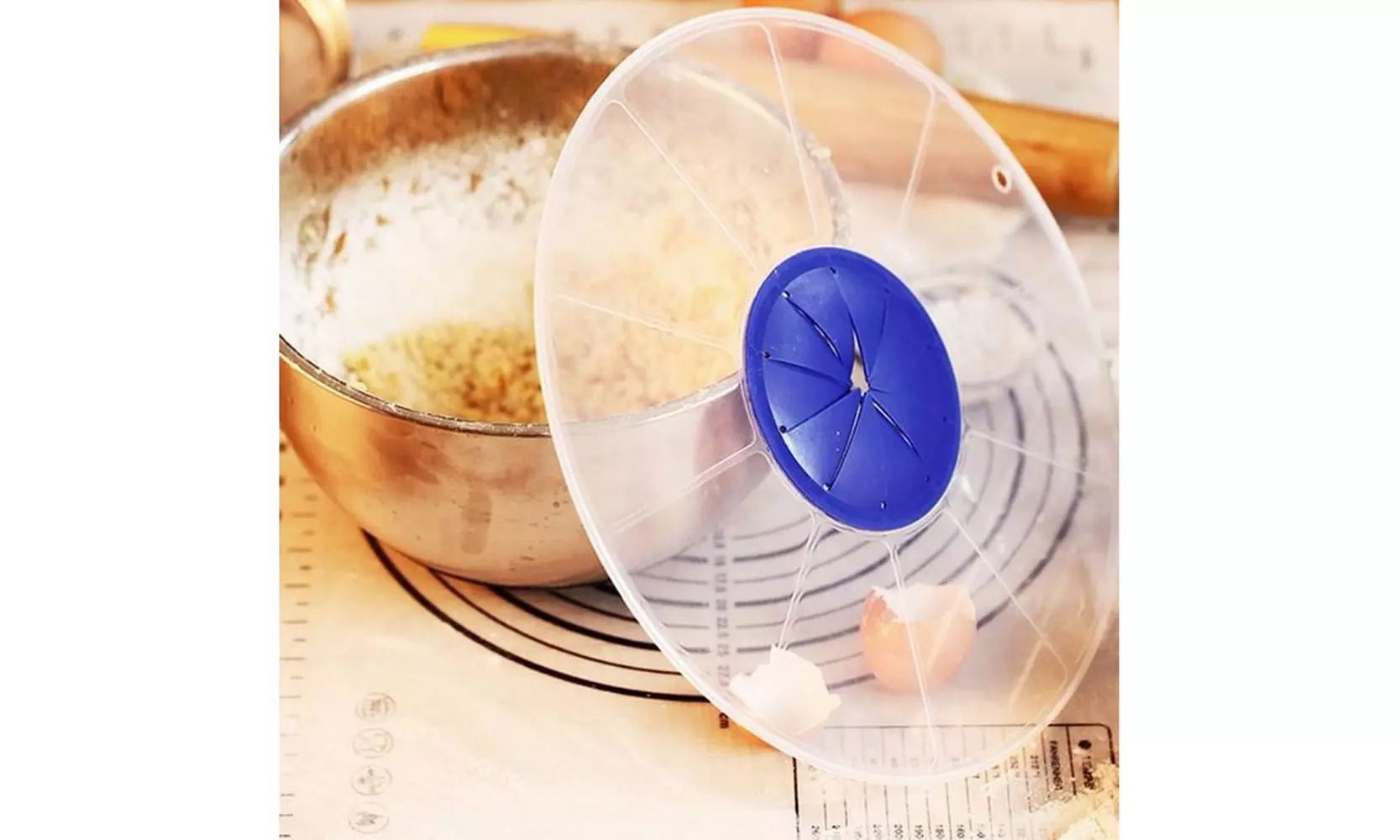 Practical Eggs Mixer Eggd Anti Splash Cover Anti Splash Bowl Splatter Cover Tool - Second Medium