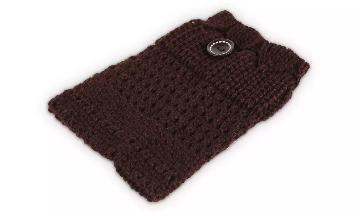 iMounTEK Women's Winter Crochet Knit Boot Button Sock Topper Cuff Leg Warmers