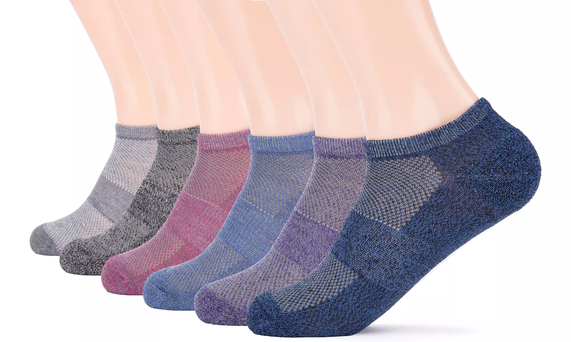 6 Pack - Gallery Seven Women's Cool Moisture Wicking Ankle Sport Athletic Socks