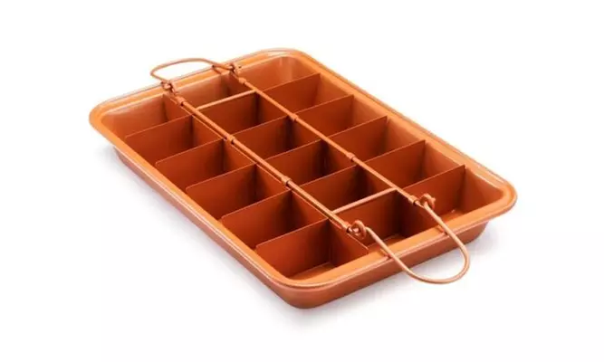 Brooklyn Brownie Nonstick Copper Pan by Gotham Steel, Mix, Bake & Serve Brownies - Primary Image