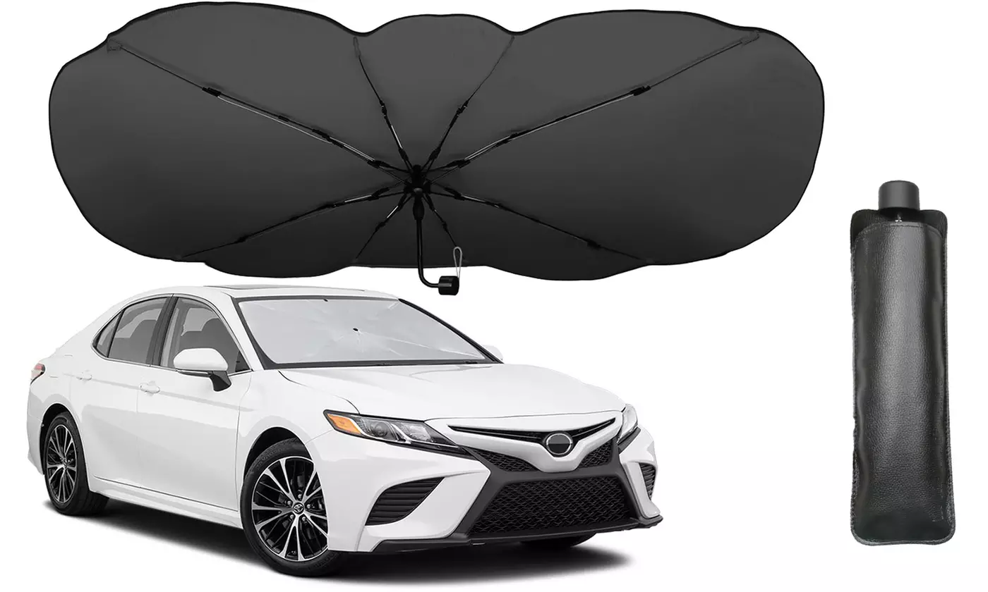 iMounTEK Foldable Car Windshield Sun Umbrella Sunshade Umbrella Protective Cover