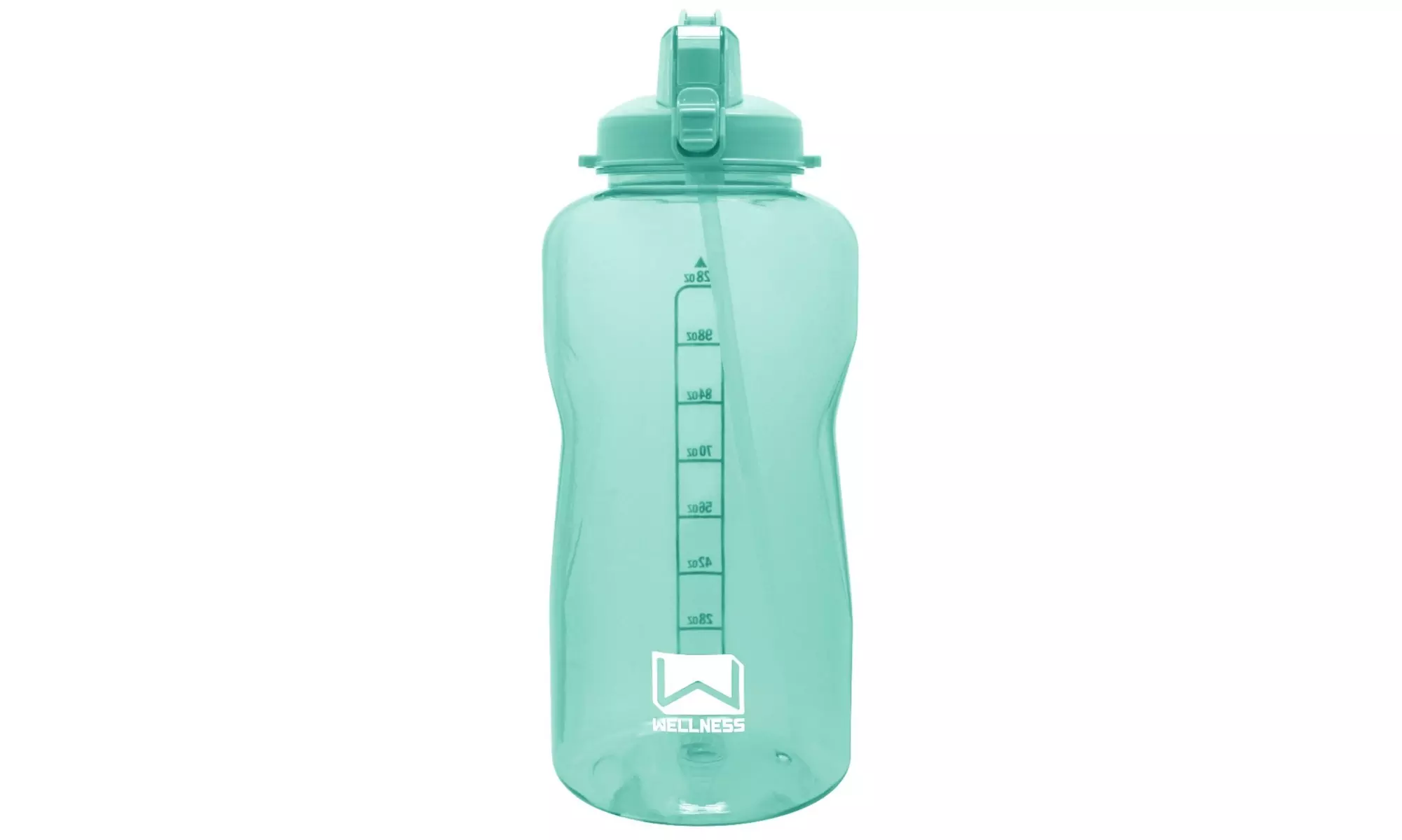 1 Gallon - 128 oz. Giant Water Bottle with Carry Handle & Straw 