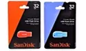 SanDisk Cruzer Blade 32GB USB 2.0 Flash Memory Pen Drive Stick (Blue,Red) Retail - Primary Image