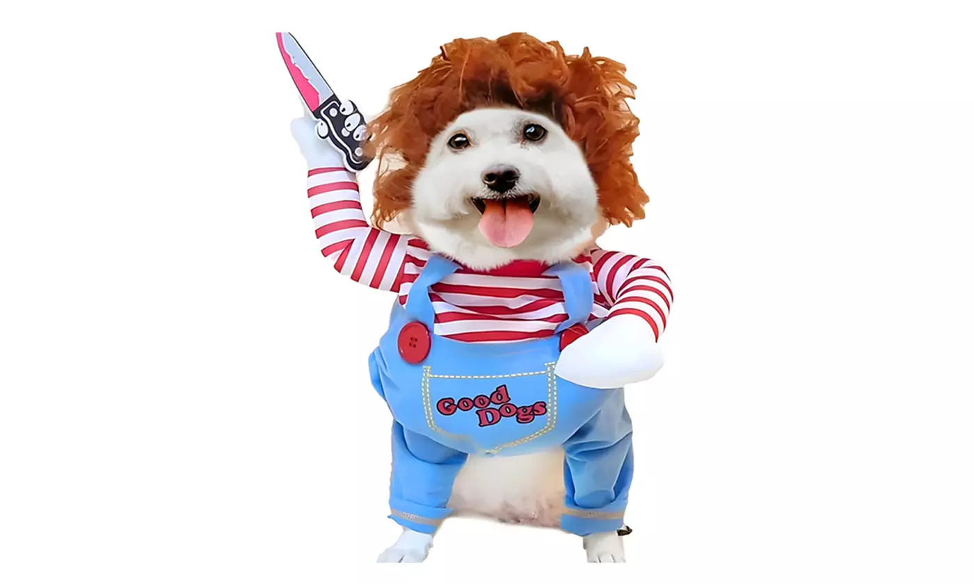 Dog Cowboy, Bank Robber, or Scary Doll Halloween Costume