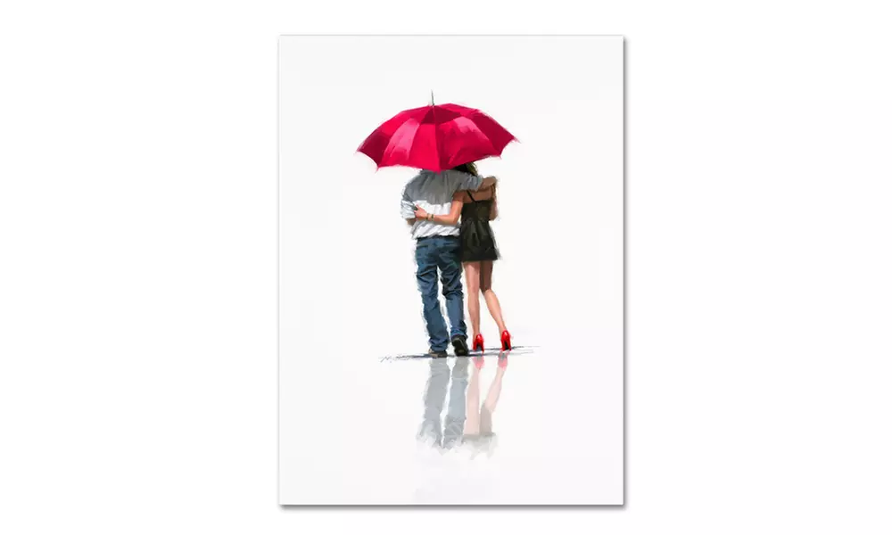 The Macneil Studio 'Couple Under Umbrella' Canvas Art - Primary Image