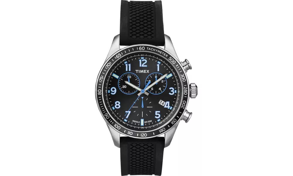 Timex Men's T2P184KW "Ameritus" Watch with Black Silicone Strap - Primary Image