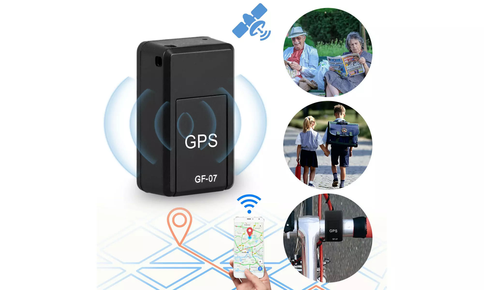 Magnetic GF07 Mini GPS Real Time Car Locator Tracker GSM/GPRS Tracking Device US - Primary Image