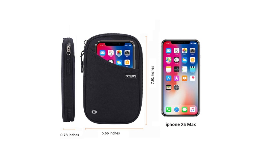 Image 47: Travel Wallet RFID Blocking Document Organizer Bag