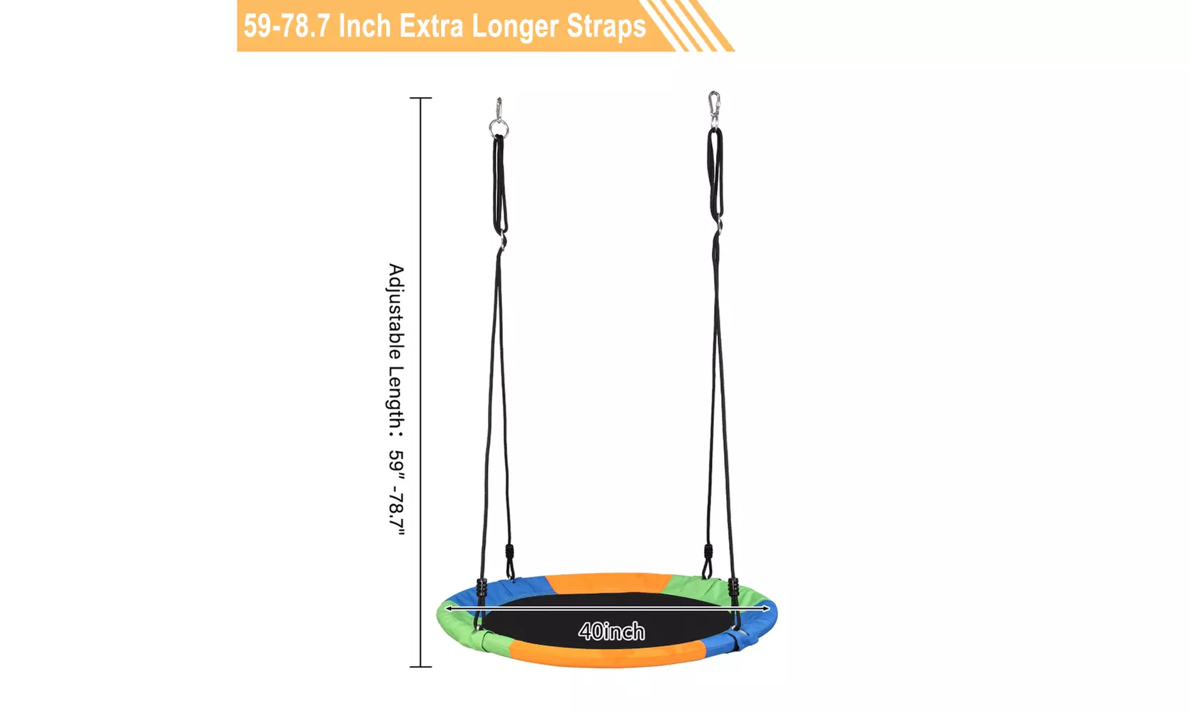 Kids Platform Swing Round Swing Seat for Backyard Activity - Primary Image