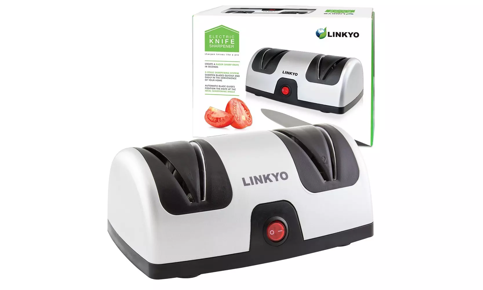 LINKYO Electric Knife Sharpener, Kitchen Knives Sharpening System - Primary Image