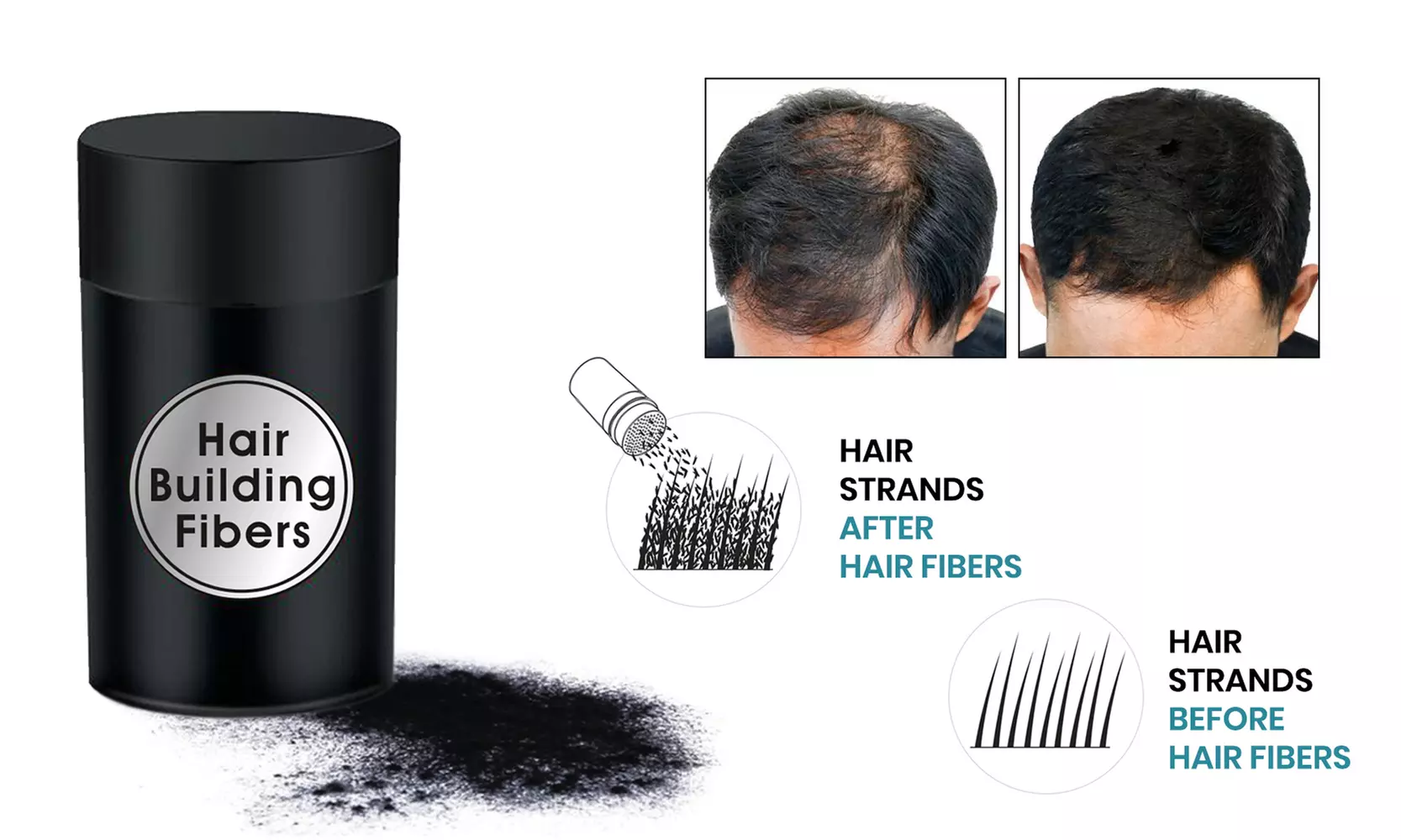 Everyday Healthy Hair Fibers Naturally Conceals and Adds Volume For Fuller Hair