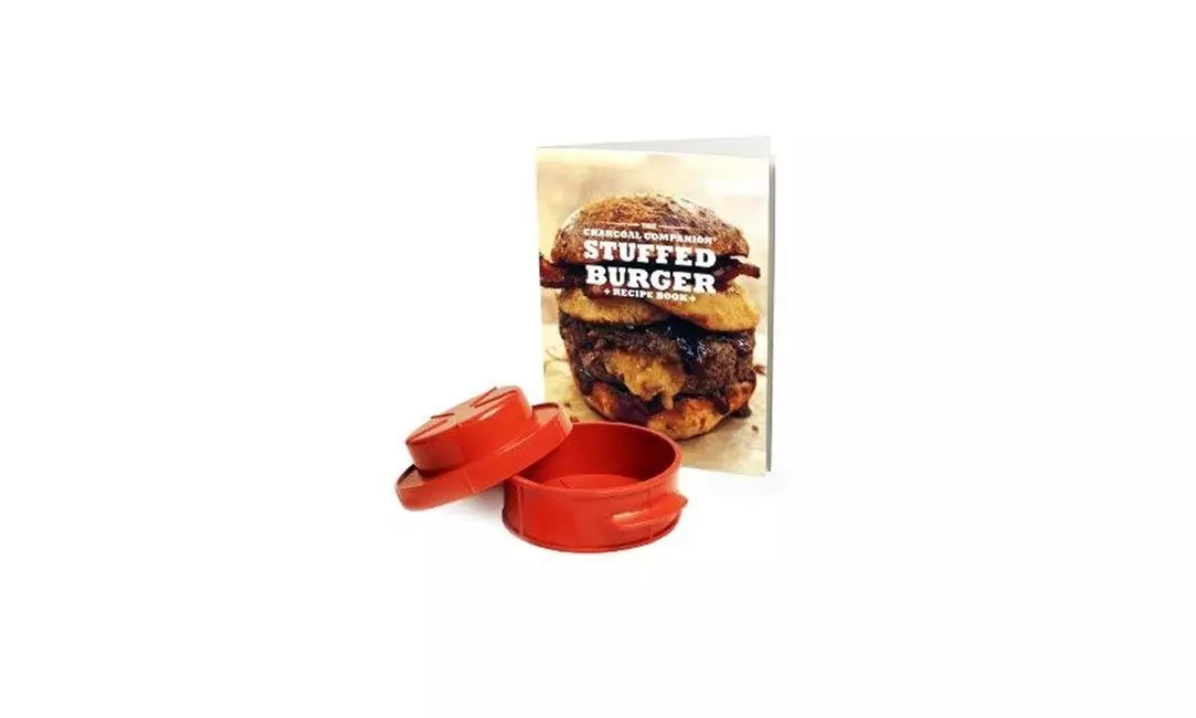 Charcoal Companion CC3914 Stuffed Burger Recipe Book & Burger Press - Primary Image