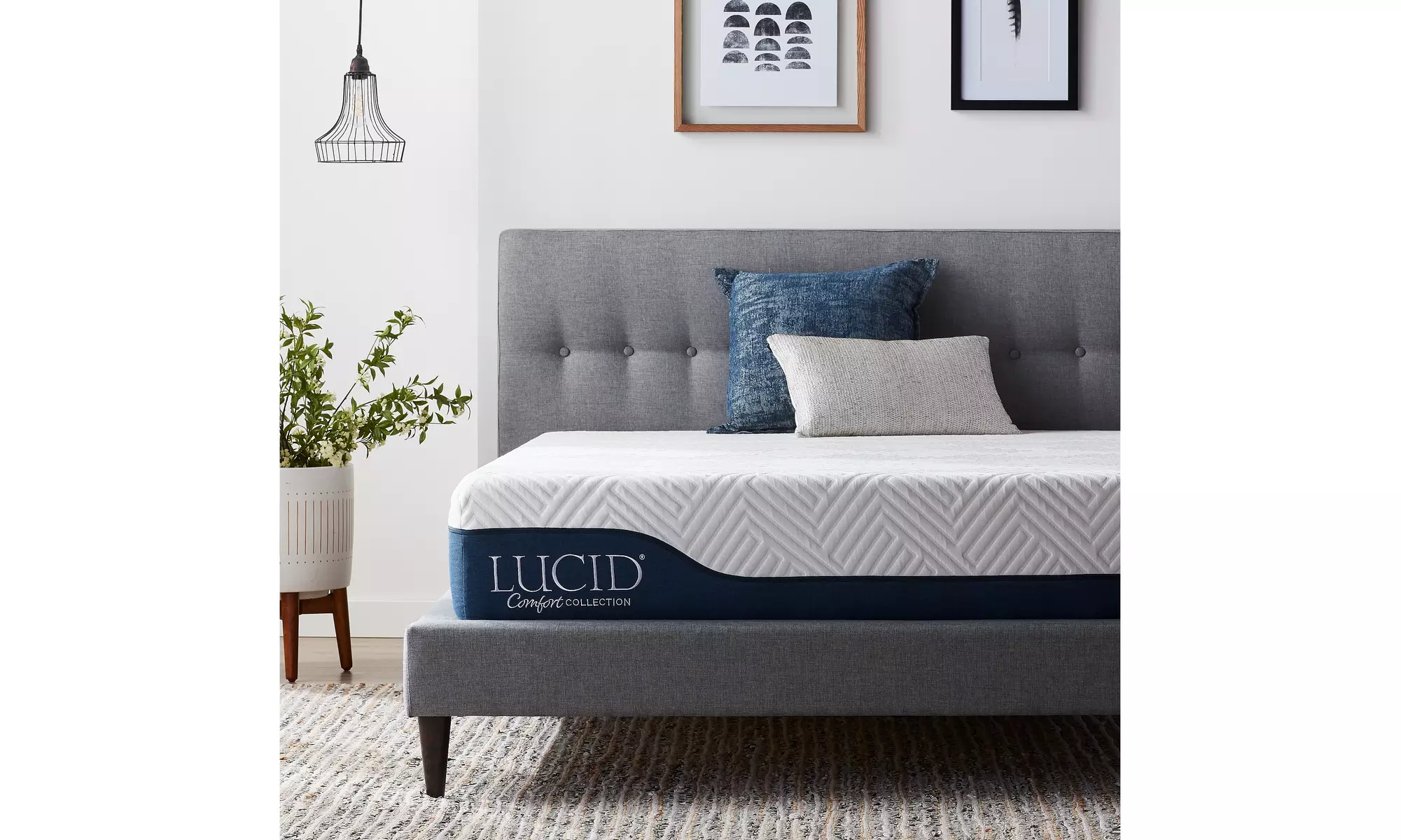 LUCID Comfort Collection 10" Gel and Aloe Vera Hybrid Mattress - Primary Image