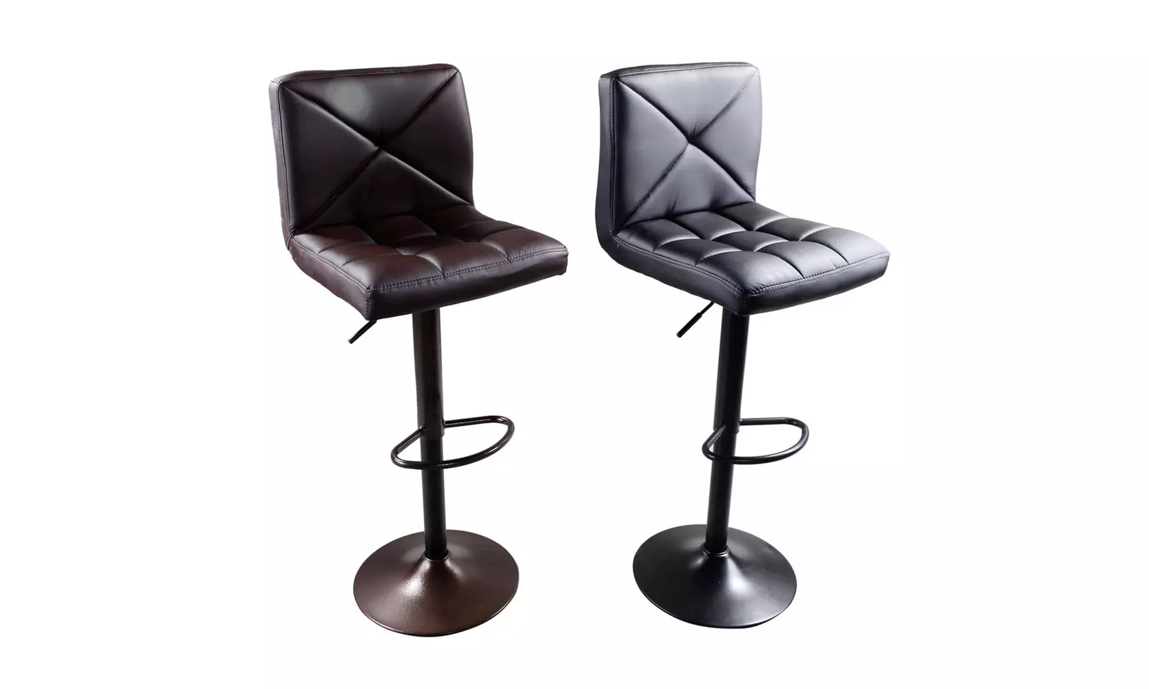 2pcs PU Leather Modern Adjustable Swivel Hydraulic Chair Bar Stools - Primary Image